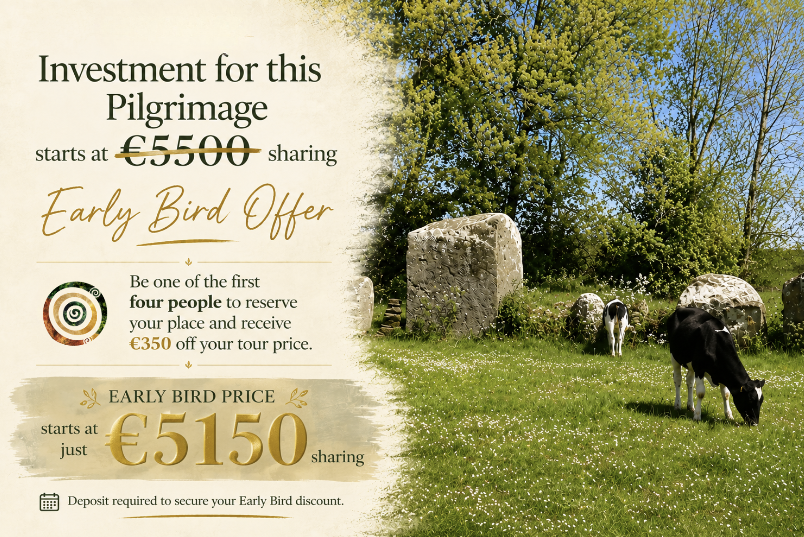 Ancient Spiritual Tours ireland early bird price